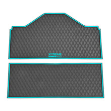 Xtreme Floor Mats for Evolution D5 4F - 2 Piece Set Black/Sky Blue