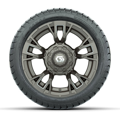 GTW® Vandal Satin Bronze/Machined 12 in Wheels with 215/35-12 Mamba Street Tires – Full Set