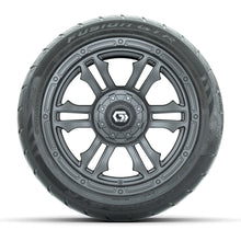 GTW® Shogun Gunmetal 14 in Wheels with 225/40-R14 Fusion GTR Steel Belt Radial Street Tires – Full Set