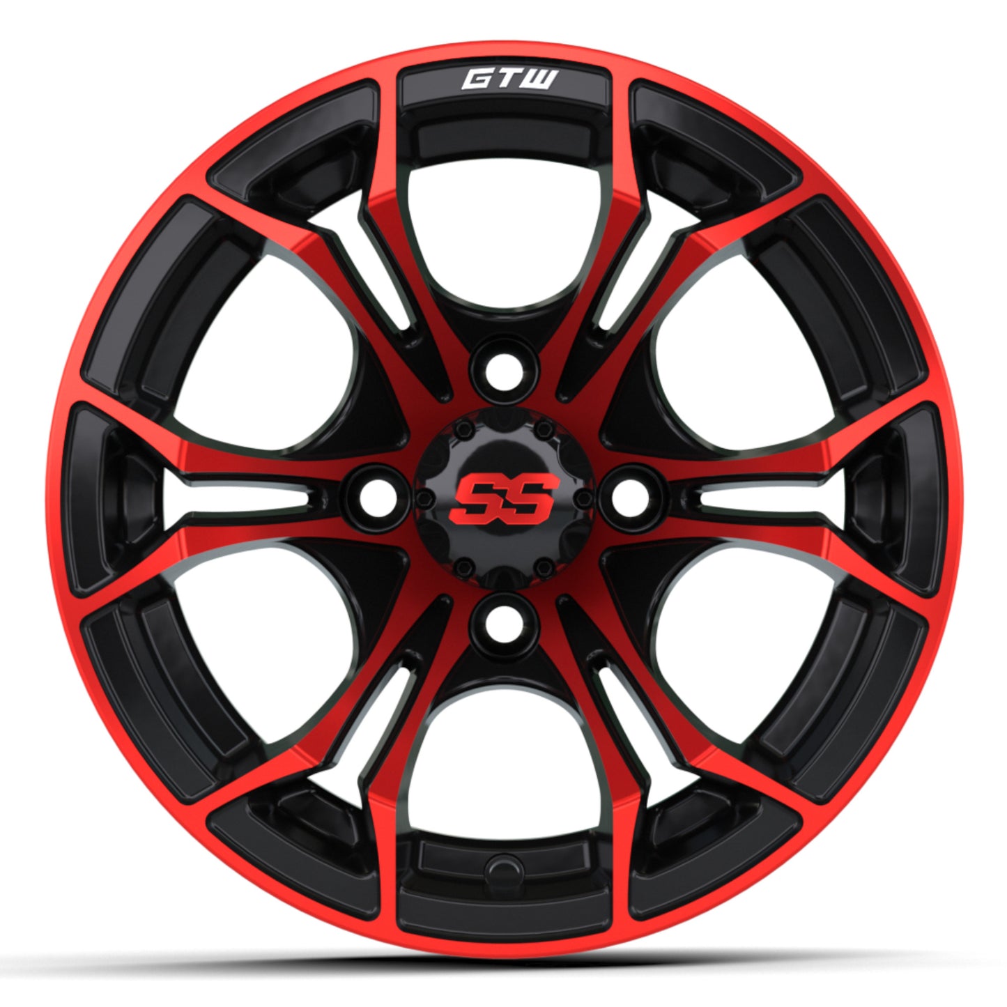 12'' GTW® Spyder Black with Red Accents Wheel