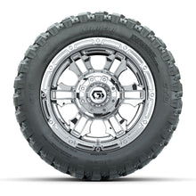 GTW® Shogun Chrome 12 in Wheels with 22X11-R12 Nomad Steel Belt Radial All-Terrain Tires – Full Set