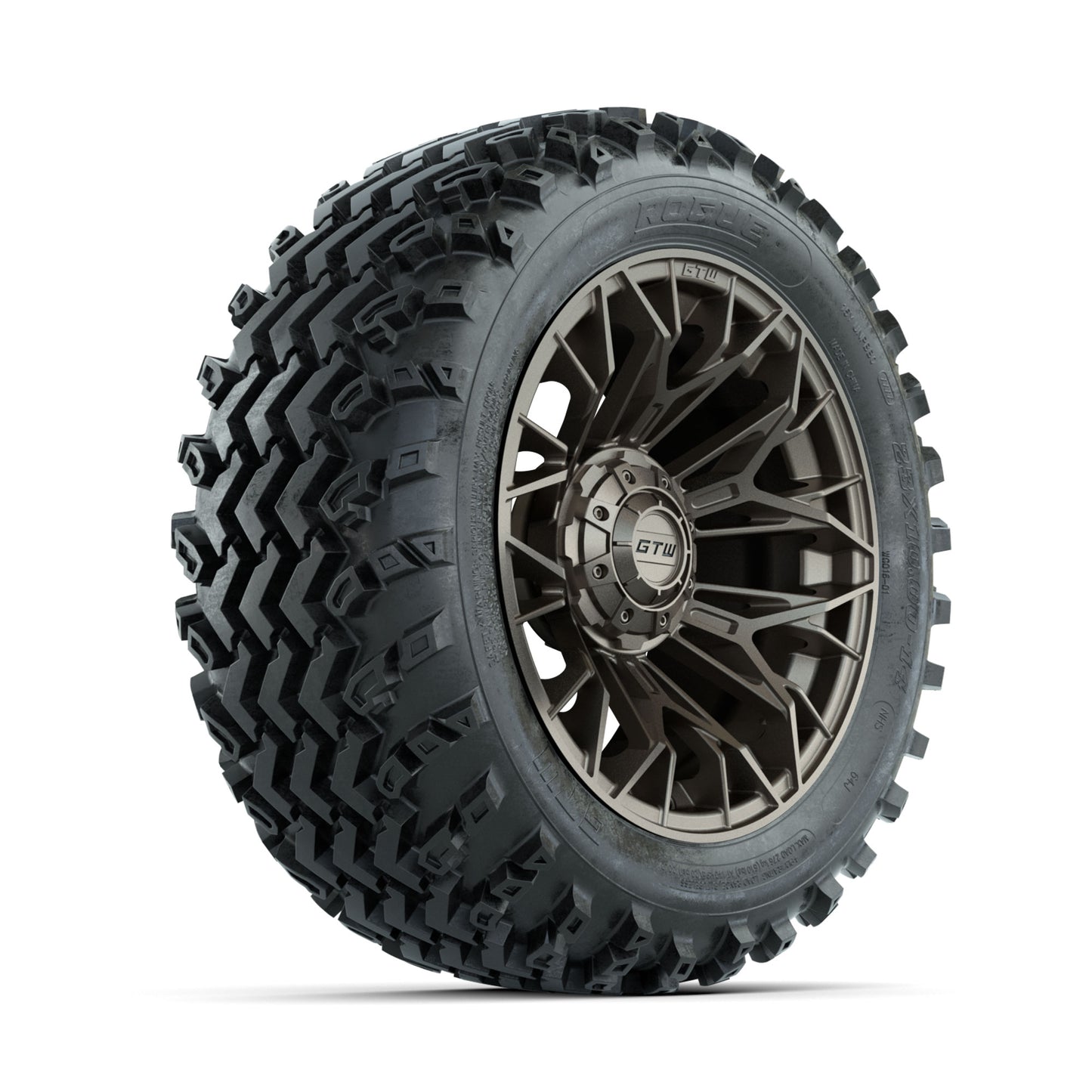 GTW Stellar Matte Bronze 14 in Wheels with 23x10.00-14 Rogue All Terrain Tires - Full Set