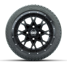 GTW® Vortex 2 Matte Black/Machined 12 in Wheels with 205/30-12 Fusion Street Tires – Full Set