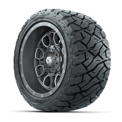 GTW Volt Gunmetal 12 in Wheels with 215/40-R12 Maverick Low-Profile All-Terrain Tires – Full Set