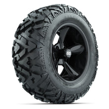 GTW Godfather Black 14 in Wheels with 25x10-14 Barrage Mud Tires – Full Set
