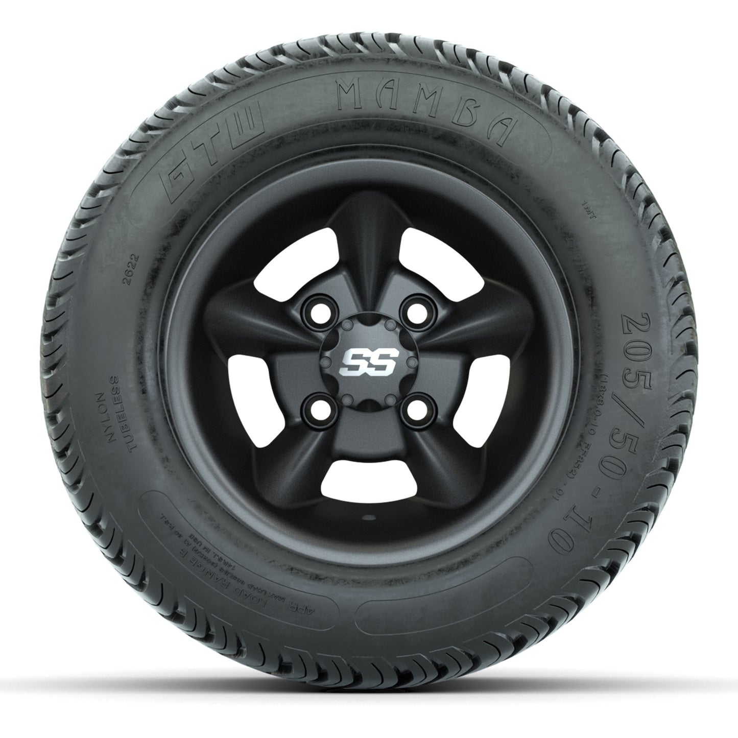 GTW Godfather Matte Gray 10 in Wheels with 205/50-10 Mamba Street Tires – Full Set