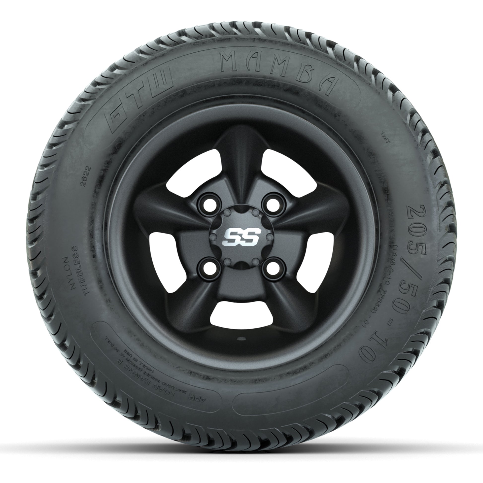 GTW Godfather Matte Gray 10 in Wheels with 205/50-10 Mamba Street Tires – Full Set