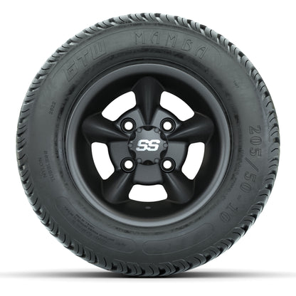 GTW Godfather Matte Gray 10 in Wheels with 205/50-10 Mamba Street Tires – Full Set