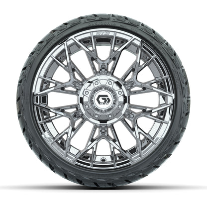 GTW Stellar Chrome 14 in Wheels with 205/35-R14 Maverick Low-Profile All-Terrain Tires - Full Set
