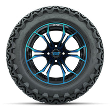 GTW Spyder Blue/Black 14 in Wheels with 23x10-14 GTW Predator All-Terrain Tires – Full Set