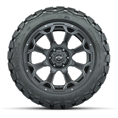 Set of (4) 14 in GTW Raven Wheels with 22x10-14 GTW Timberwolf All-Terrain Tires