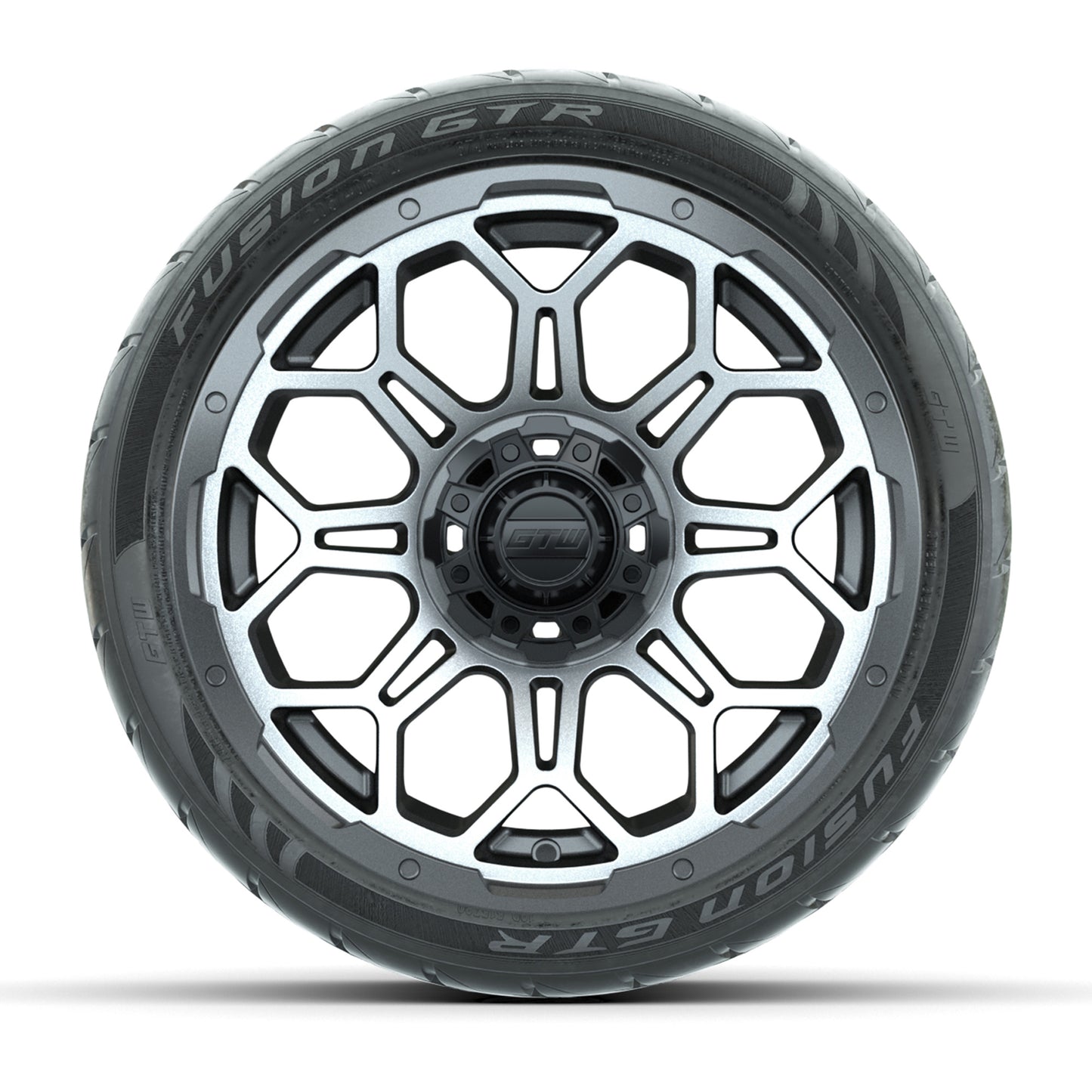 Set of (4) 14 in GTW Bravo Wheels with 205/40-R14 Fusion GTR Steel Belted Street Tires