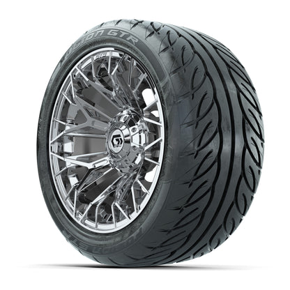GTW Stellar Chrome 14 in Wheels with 225/40-R14 Fusion GTR Street Tires – Full Set