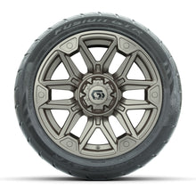 GTW® Graffiti Bronze/Black 14 in Wheels with 225/40-R14 Fusion GTR Steel Belt Radial Street Tires – Full Set
