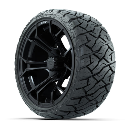 GTW Spyder Matte Black 14 in Wheels with 205/35-R14 Maverick Low-Profile All-Terrain Tires – Full Set