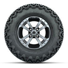 Set of 4 GTW 10in Storm Trooper Black and Machined Wheels with 20in Predator A-T Tires