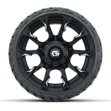 GTW Diablo Gloss Black/Machined 14 in Wheels with 205/35-R14 Maverick Low-Profile All-Terrain Tires – Full Set