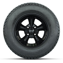 GTW® Godfather Black 12 in Wheels with 255/50-12 Excel Classic Street Tires – Full Set