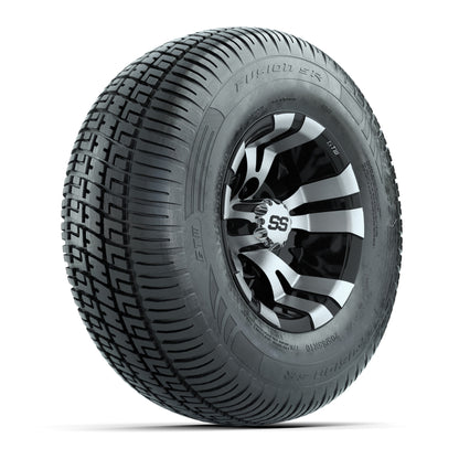 GTW Vampire Black and Machined 10 in Wheels with 20in Fusion Street Tires – Set of 4