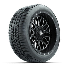 GTW® Helix Black/Machined 14 in Wheels with 205/30-R14 Fusion Street Tires – Full Set
