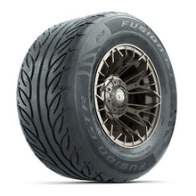 GTW® Stellar Matte Bronze 12 in Wheels with 255/55-R12 Fusion GTR Steel Belt Radial Street Tires - Full Set