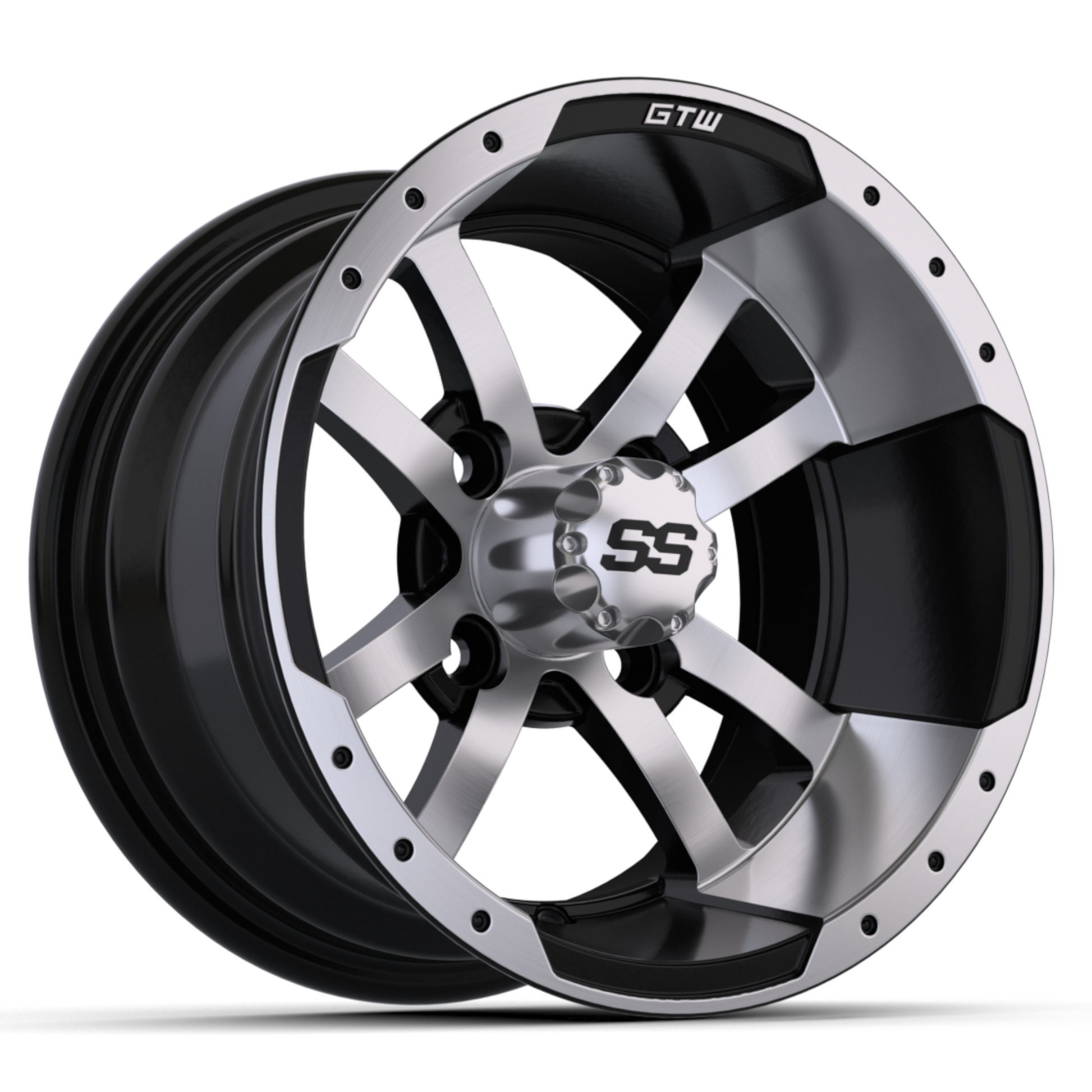 12'' GTW® Storm Trooper Black with Machined Accents Wheel