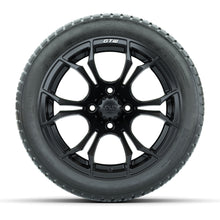 GTW Spyder Matte Black 14 in Wheels with 205/30-14 Fusion Street Tires – Full Set