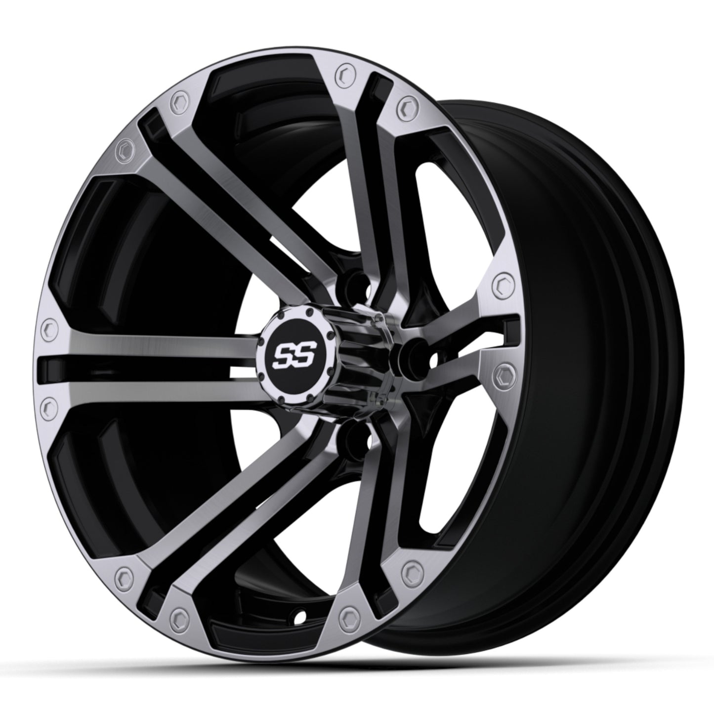 14″ GTW® Specter Black with Machined Accents Wheel