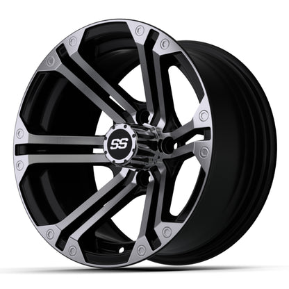14″ GTW® Specter Black with Machined Accents Wheel