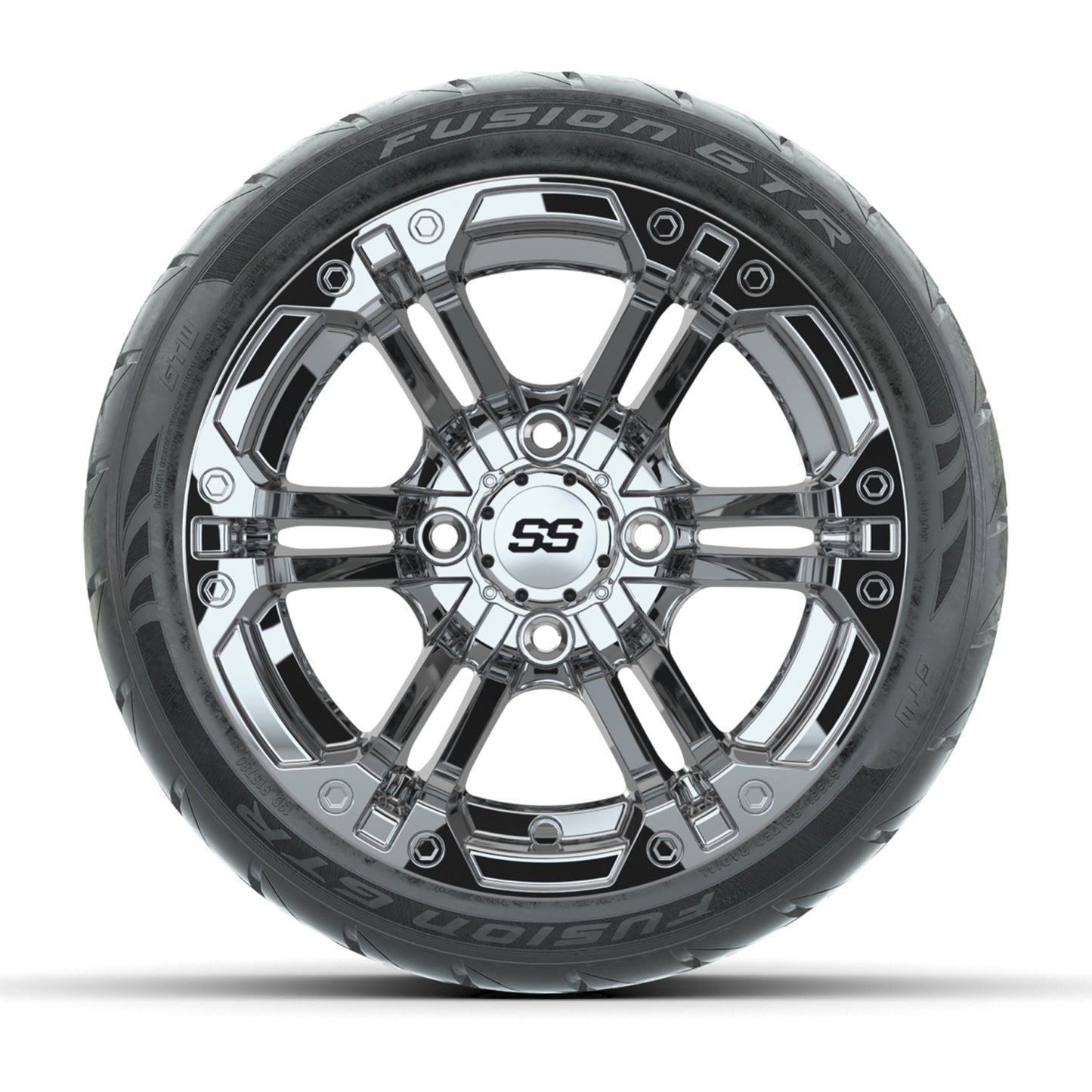 Set of (4) 12 in GTW Specter Wheels with 215/40-R12 Fusion GTR Street Tires