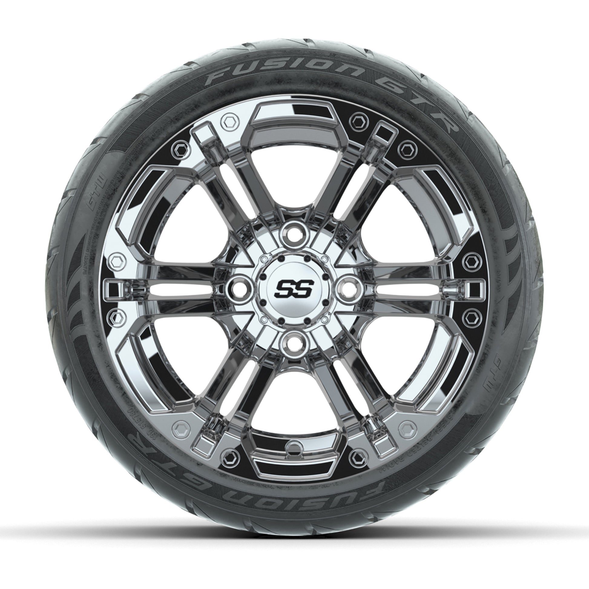Set of (4) 12 in GTW Specter Wheels with 215/40-R12 Fusion GTR Street Tires