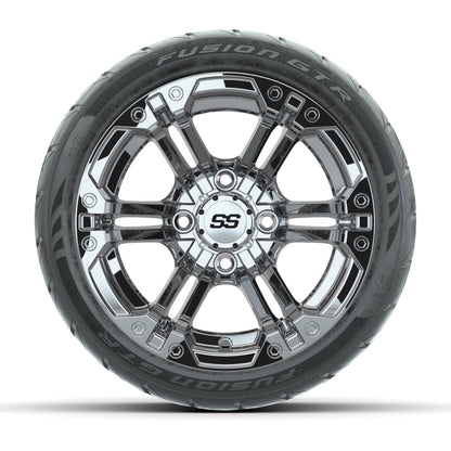 Set of (4) 12 in GTW Specter Wheels with 215/40-R12 Fusion GTR Street Tires
