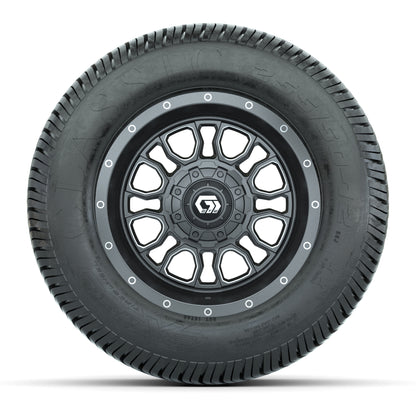 GTW® Volt Gunmetal 12 in Wheels with 255/50-12 Excel Classic Street Tires – Full Set