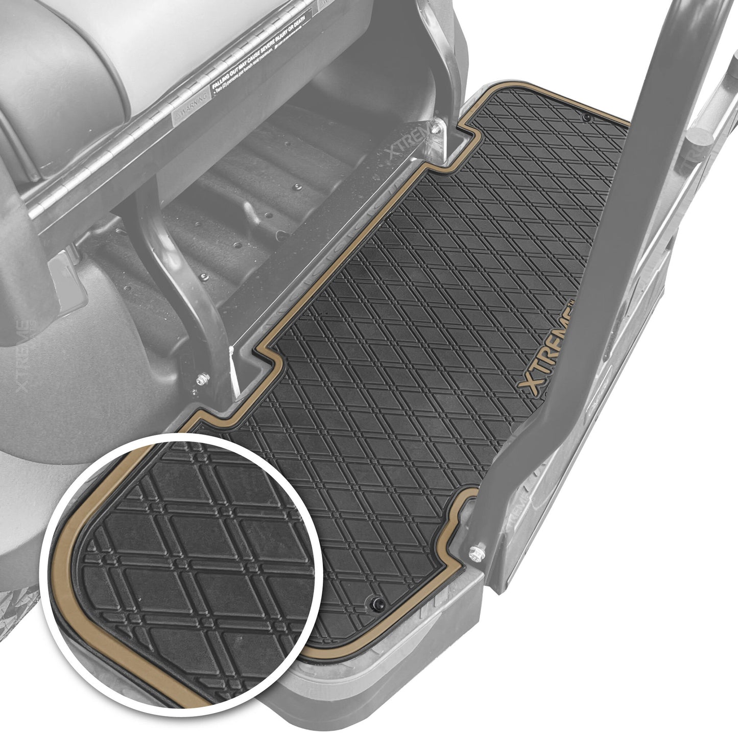 Xtreme Rear Floor Mat for DoubleTake Max5 & Max 6 Rear Seat Kit  - Black/White