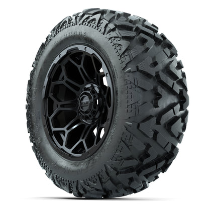 GTW Bravo Matte Black 14 in Wheels with 25x10-14 Barrage Mud Tires – Full Set