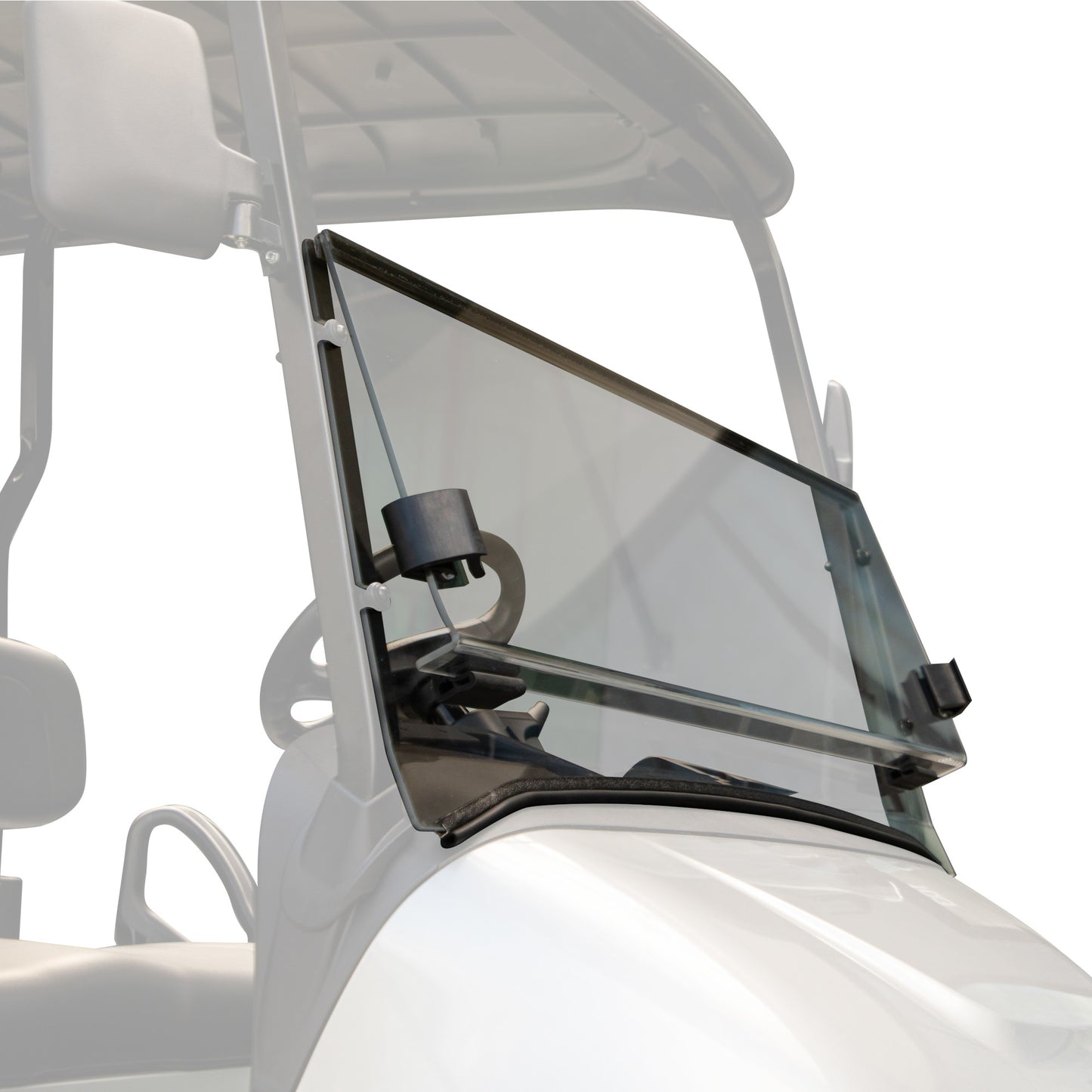 RedDot EZGO RXV with Modular Top Tinted Folding 3/16" Windshield with Rubber Trim (Years 2024-Up)