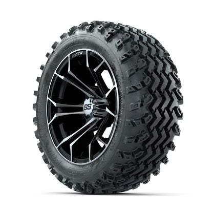 GTW Spyder Machined/Black 14 in Wheels with 23x10.00-14 Rogue All Terrain Tires – Full Set