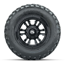 GTW® Shogun Gloss Black 12 in Wheels with 23X10.00-12 Rogue All-Terrain Tires – Full Set