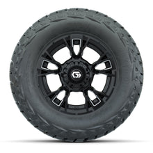 GTW Vandal Matte Black/Machined 12 in Wheels with 23x10.00-R12 Maverick All-Terrain Tires – Full Set