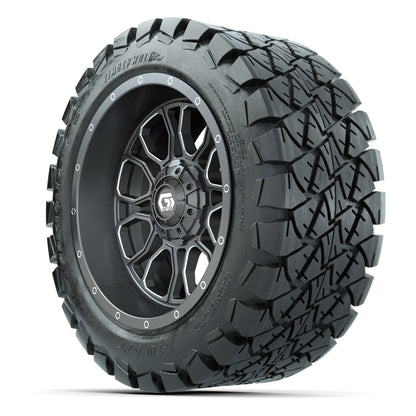 GTW Volt Gunmetal 14 in Wheels with 22X10-14 Timberwolf All-Terrain Tires – Full Set