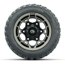 GTW® Nexus Black with Bronze Face 12 in Wheels with 22X11-R12 Nomad Steel Belt Radial All-Terrain Tires – Full Set