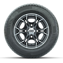 GTW Spyder Machined/Matte Grey 10 in Wheels with 205/50-10 Fusion SR Steel Belted Radial Tires – Full Set