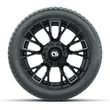 GTW® Vandal Matte Black/Machined 14 in Wheels with 205/30-14 Fusion Street Tires – Full Set