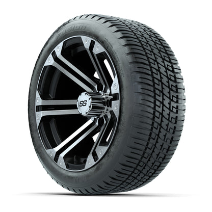 Set of (4) 14" GTW® Machined/Black Specter Wheels On Lo-Pro Tires