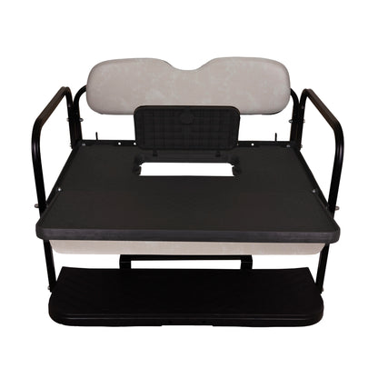 GTW MACH3 Rear Flip Seat for EZGO RXV - Stone Beige (Years 2008-Up)