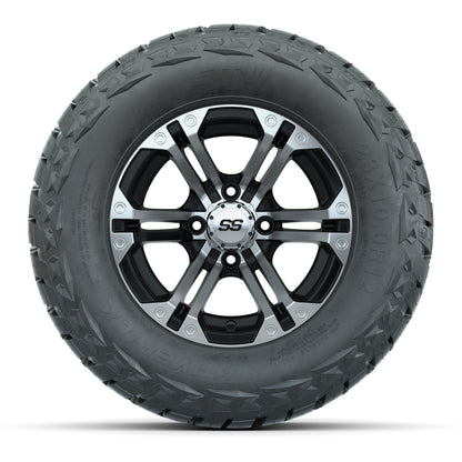 GTW Specter Black/Machined 12 in Wheels with 23x10.00-R12 Maverick All-Terrain Tires – Full Set