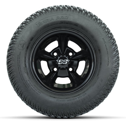 GTW Godfather Black 10 in Wheels with 20x10-10 S-Pattern Terra Pro Street Tires – Full Set