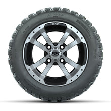 GTW® Storm Trooper Black/Machined 12 in Wheels with 20X10-12 Nomad Steel Belt Radial All-Terrain Tires - Full Set