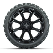 Set of (4) 15″ GTW Raven Matte Black Wheels with 23x10-R15 Nomad All-Terrain Tires