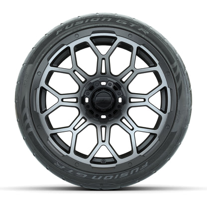 GTW Bravo Matte Gray 15 in Wheels with 215/40-R15 Fusion GTR Steel Belt Radial Street Tires – Full Set